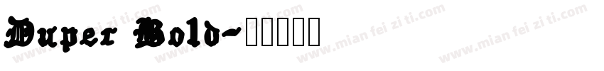 Duper Bold字体转换